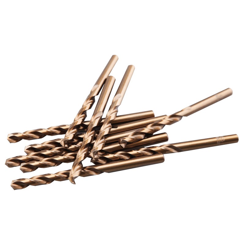 LU&MN 1/4" M35 Cobalt HSS Jobber Length Twist Drill Bit with Straight Shank,Heavy Duty, Pack of 10 PCS, Drilling for Cast Iron, Heat-Treated Steel, Stainless Steel and Other Hard Materials by LU&MN - Image 5
